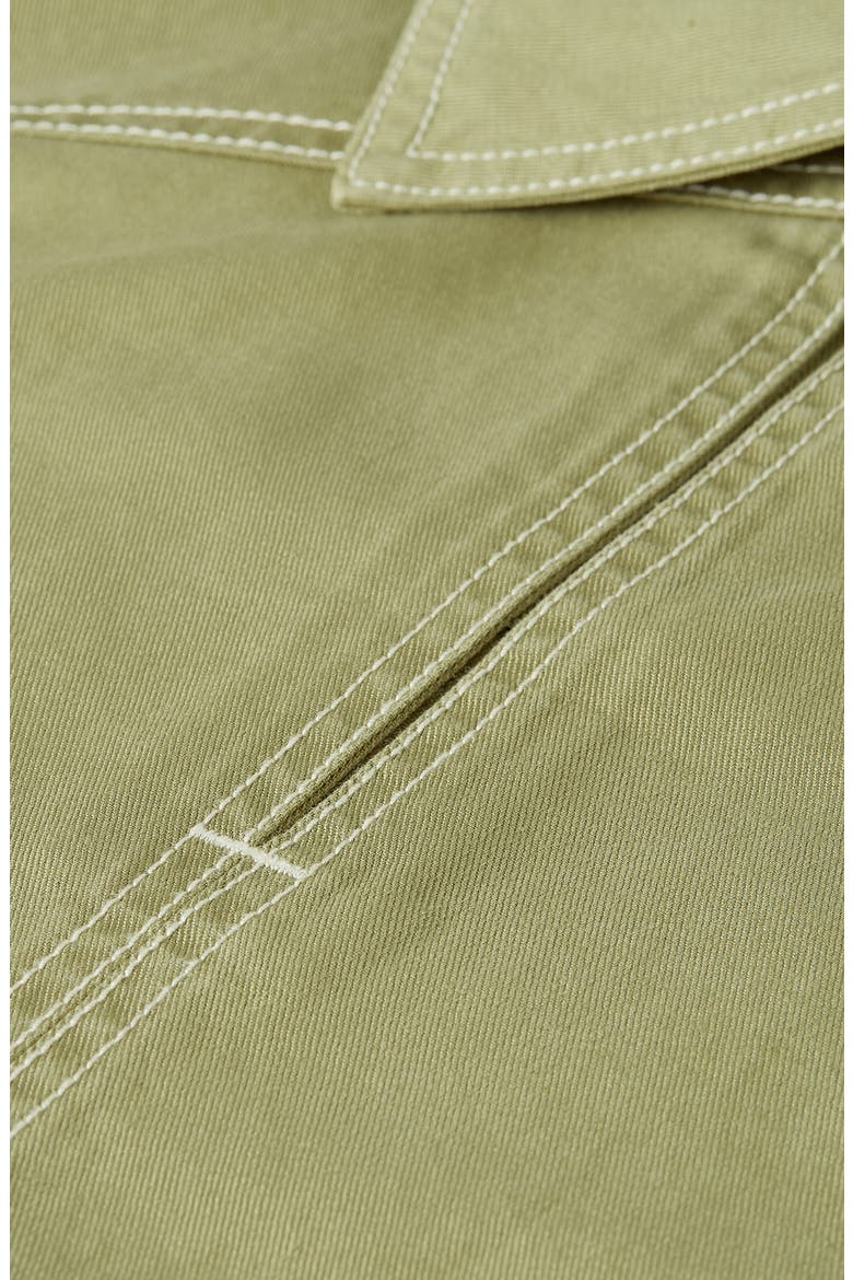 Short Sleeve Cotton Blend Utility Shirt, Alternate, color, OIL GREEN