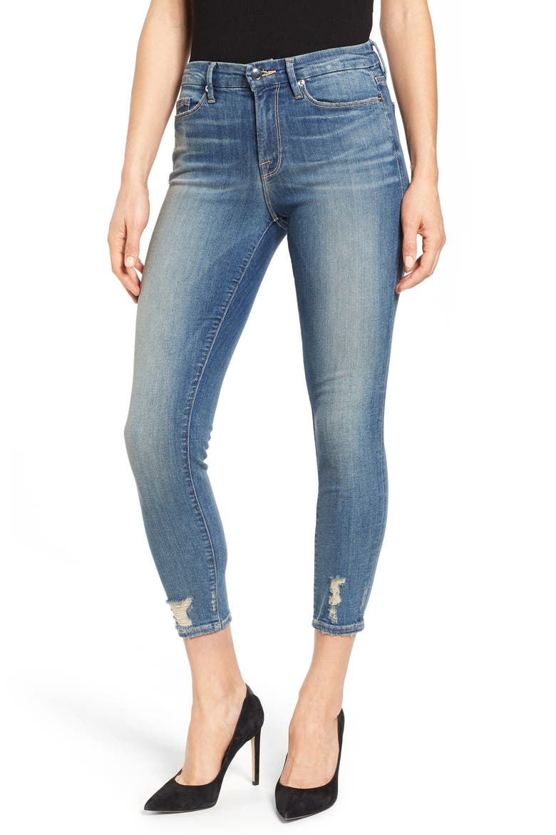 Good Legs High Rise Crop Skinny Jeans, Alternate, color, BLUE 010