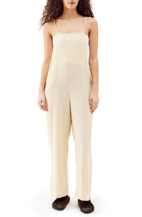 Linen Blend Overalls