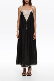 Bimba y Lola Silk Lace Strappy Dress