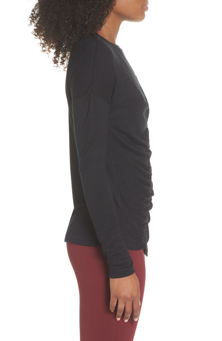 Zella So Graceful Ruched Tee, Alternate, color, 