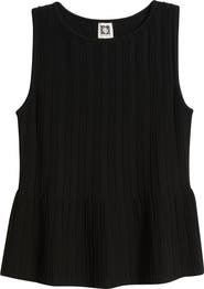 Anne Klein Rib Peplum Tank
