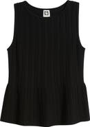 Anne Klein Rib Peplum Tank