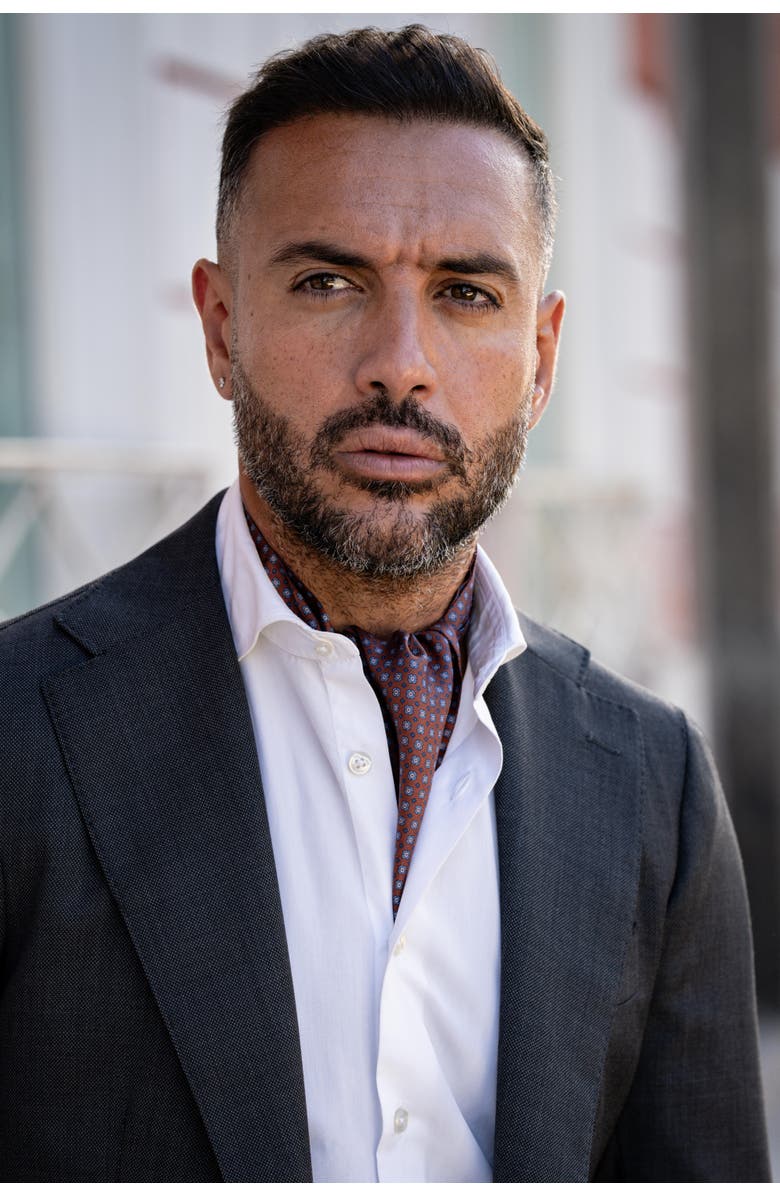 Elizabetta Navona - Silk Ascot Cravat Tie for Men, Alternate, color, Chocolate