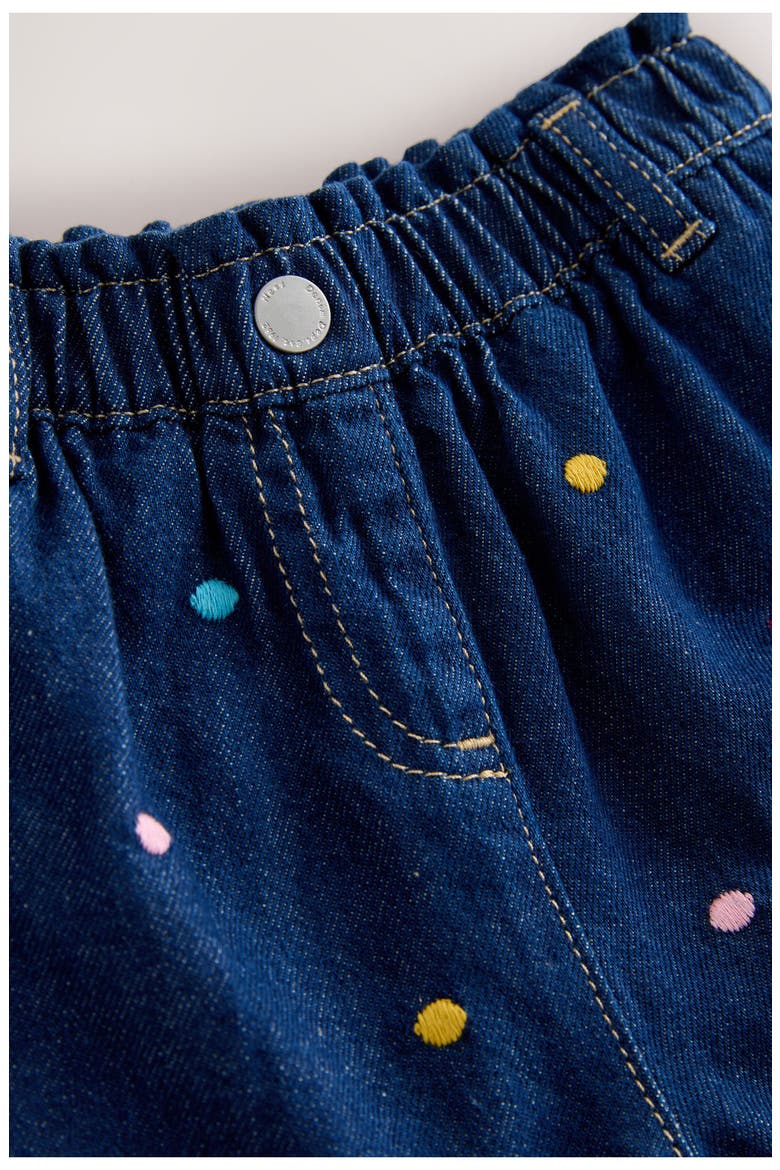 Kids' Polka Dot High Waist Wide Leg Jeans, Alternate, color, BLUE