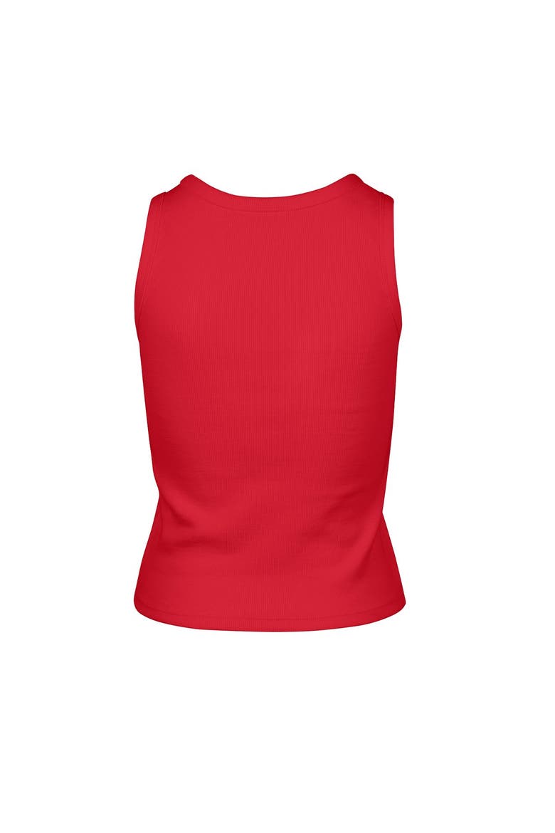 Women's '47  Red Kansas City Chiefs Cropped Straight Cut Ribbed Baby Tank Top, Alternate, color, Red