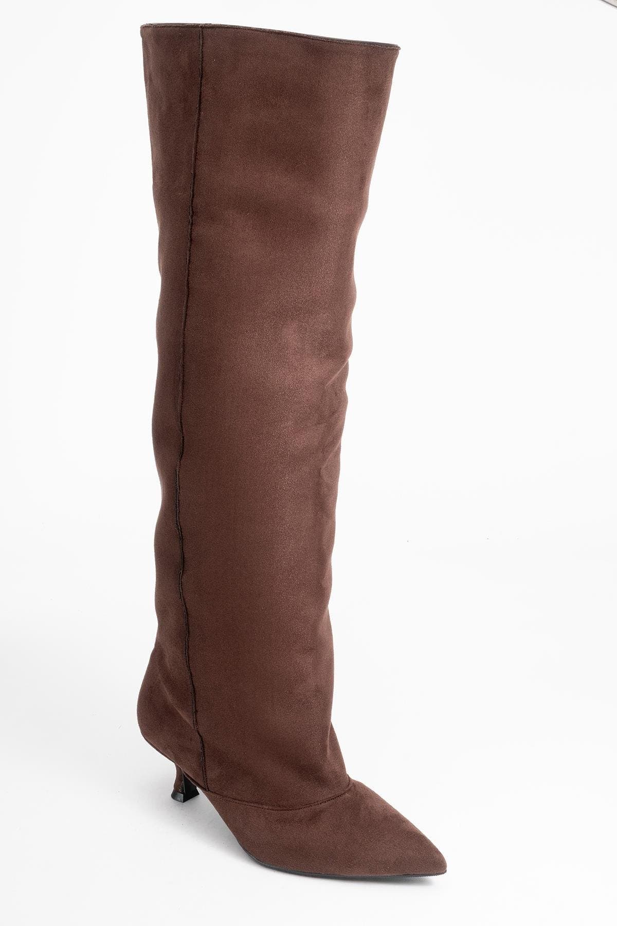 Brown Suede Faux Leather