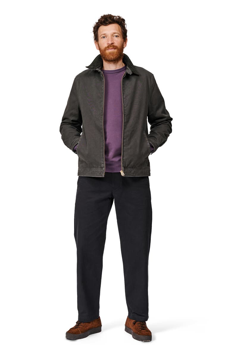 Aubin Newland Canvas Harrington Utility Jacket, Alternate, color, Washed Black