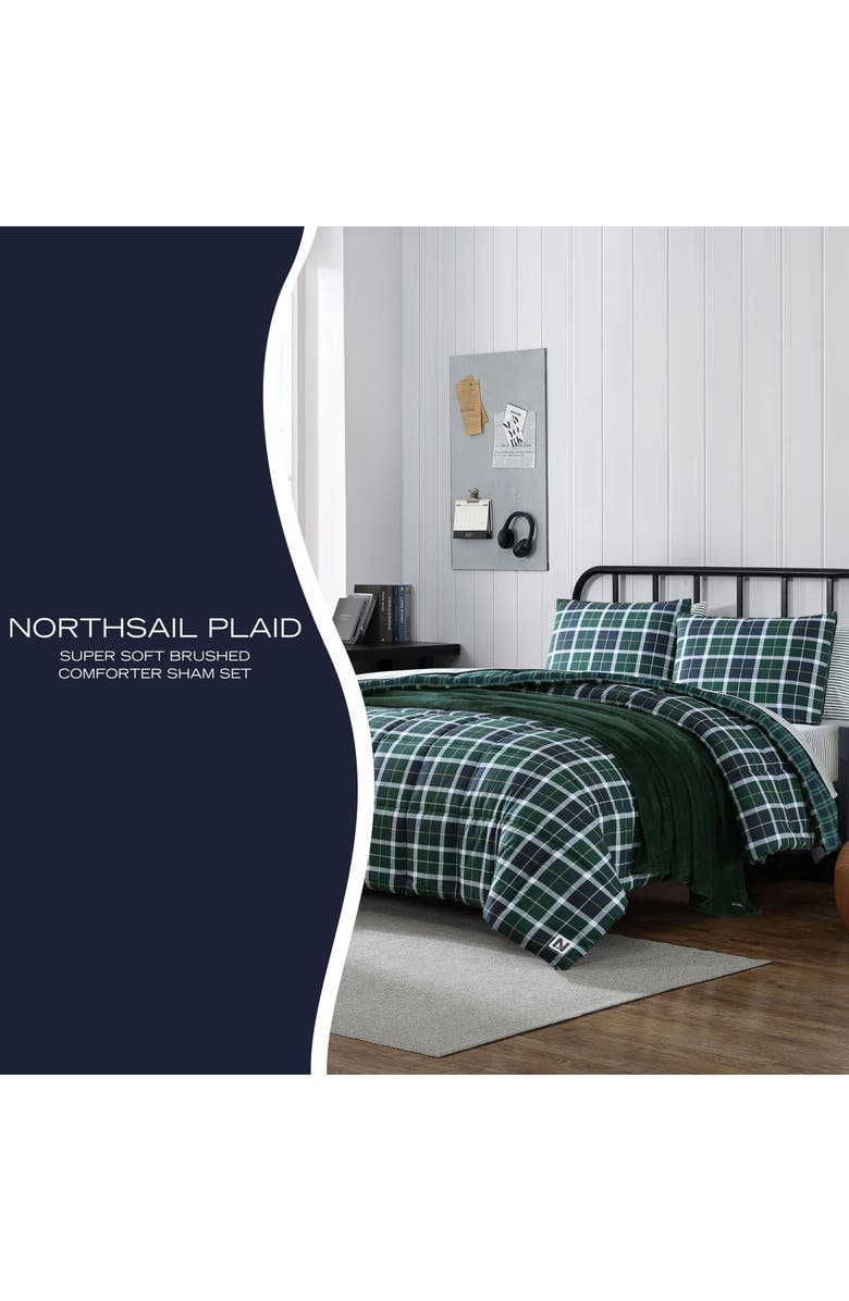 Nautica Northsail Plaid Comforter & Pillow Sham Set, Alternate, color,