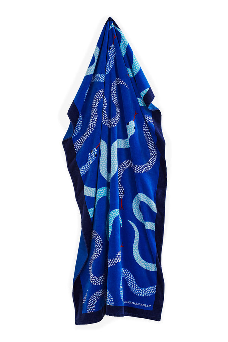 Eden Beach Towel, Alternate, color, Serpent Chic Blue