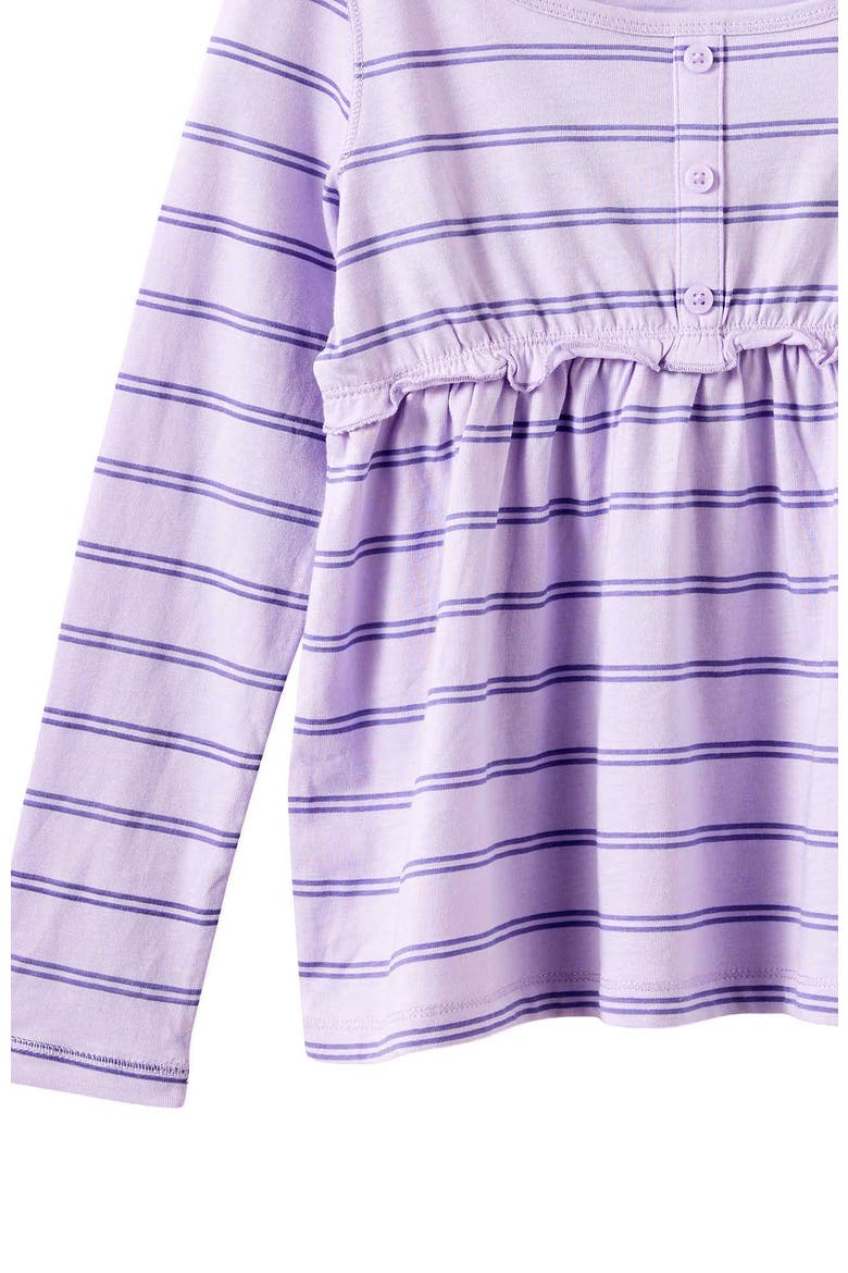 Kid's Long Sleeve Jersey Babydoll Top, Alternate, color, Vintage Lilac Island Punch