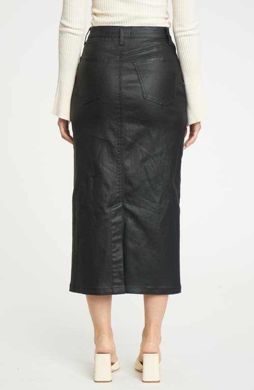 DAZE DAZE SWEETHEART HIGH WAIST FAUX LEATHER MIDI SKIRT 