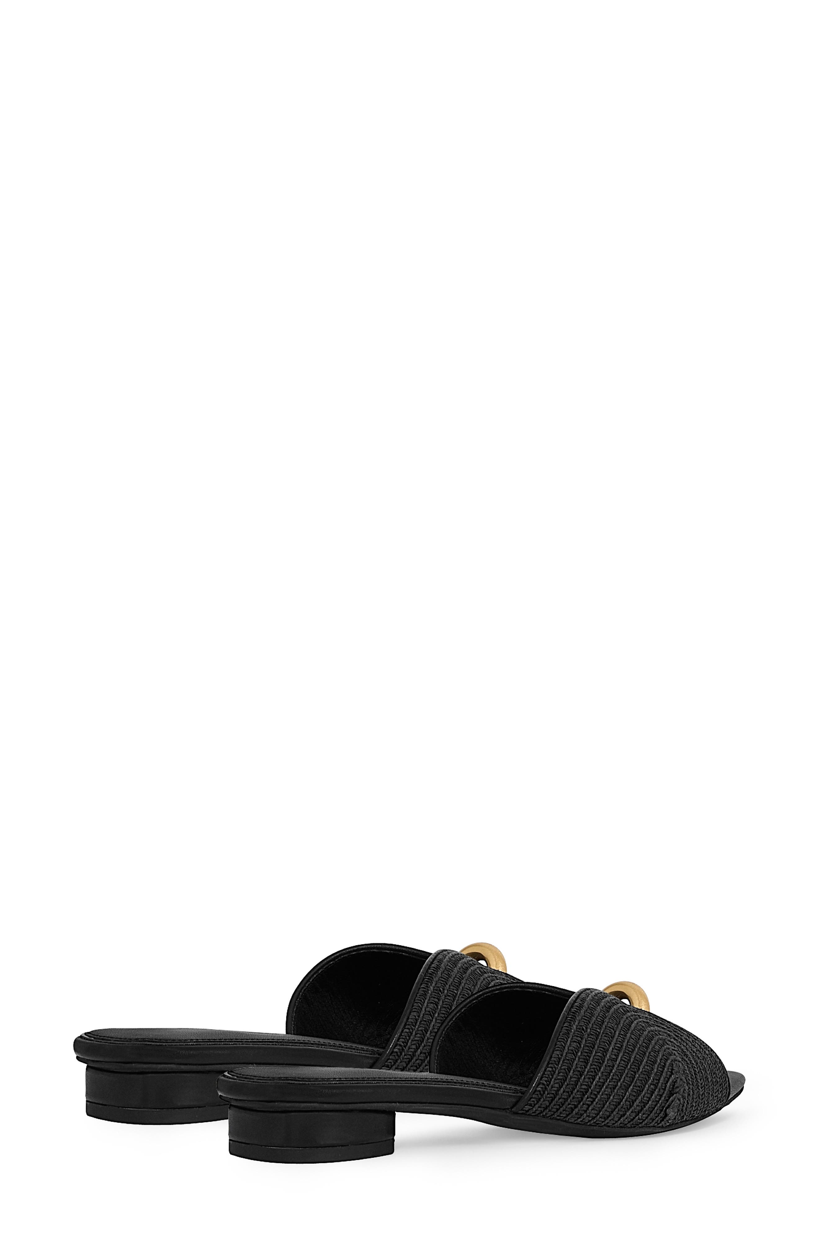 Rebecca Minkoff Paris Pointed Toe Slide Sandal, Alternate, color, Black