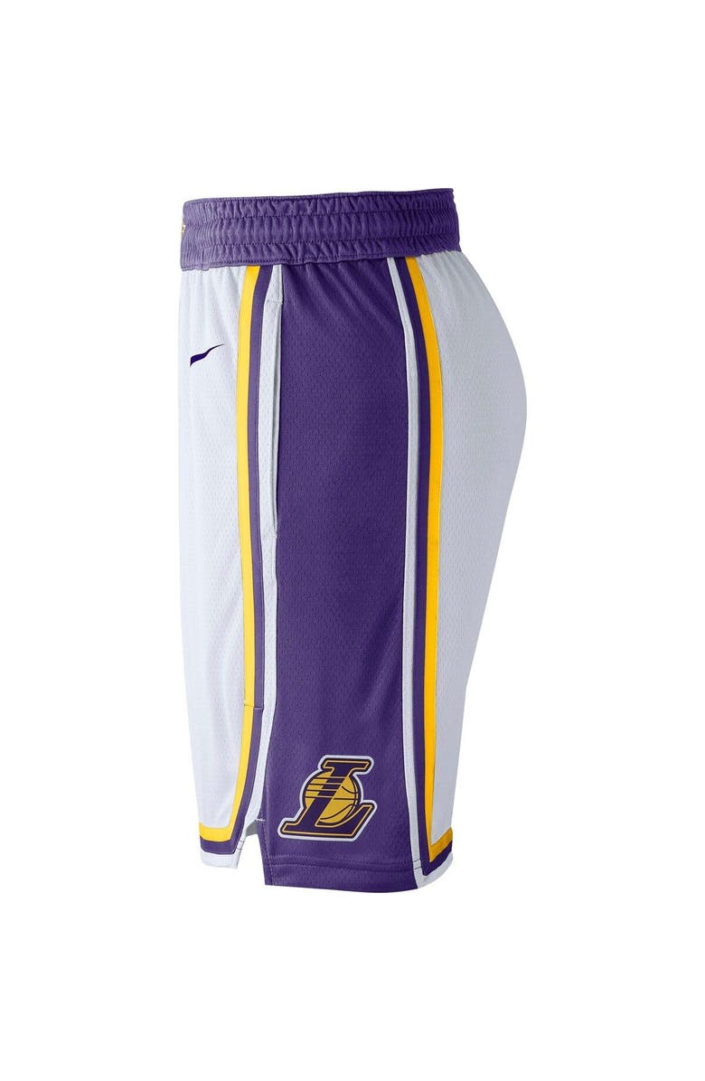 Nike Men's Nike White Los Angeles Lakers 2019/20 Association Edition Swingman Shorts, Alternate, color, 
