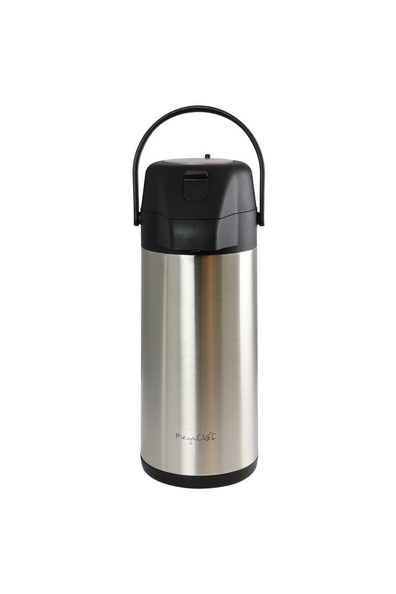 3.17 Quart Stainless Steel Vacuum Body Pump Cap Air Pot, Alternate, color, Grey
