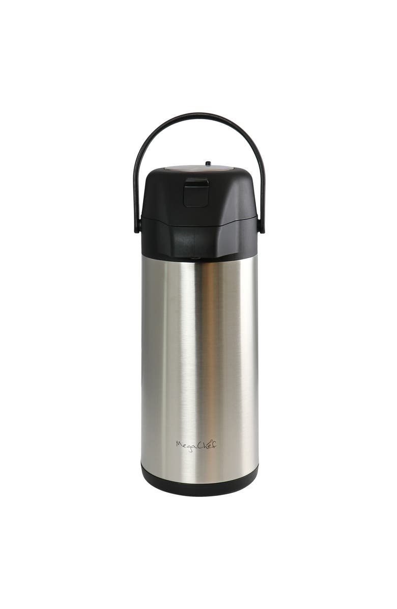 Megachef 3.17 Quart Stainless Steel Vacuum Body Pump Cap Air Pot, Alternate, color, Grey
