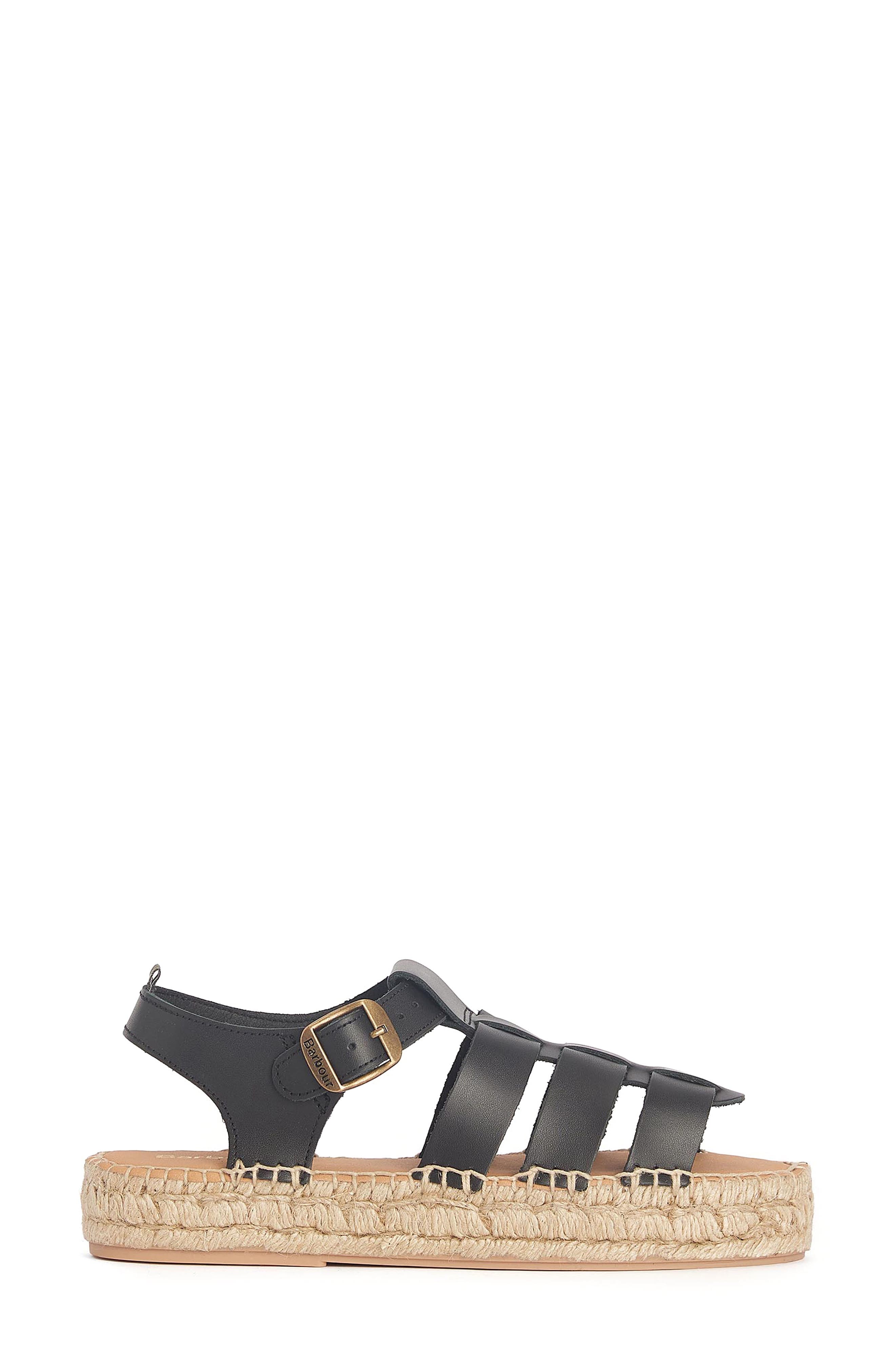 Barbour Paloma Espadrille Platform Fisherman Sandal, Alternate, color, 