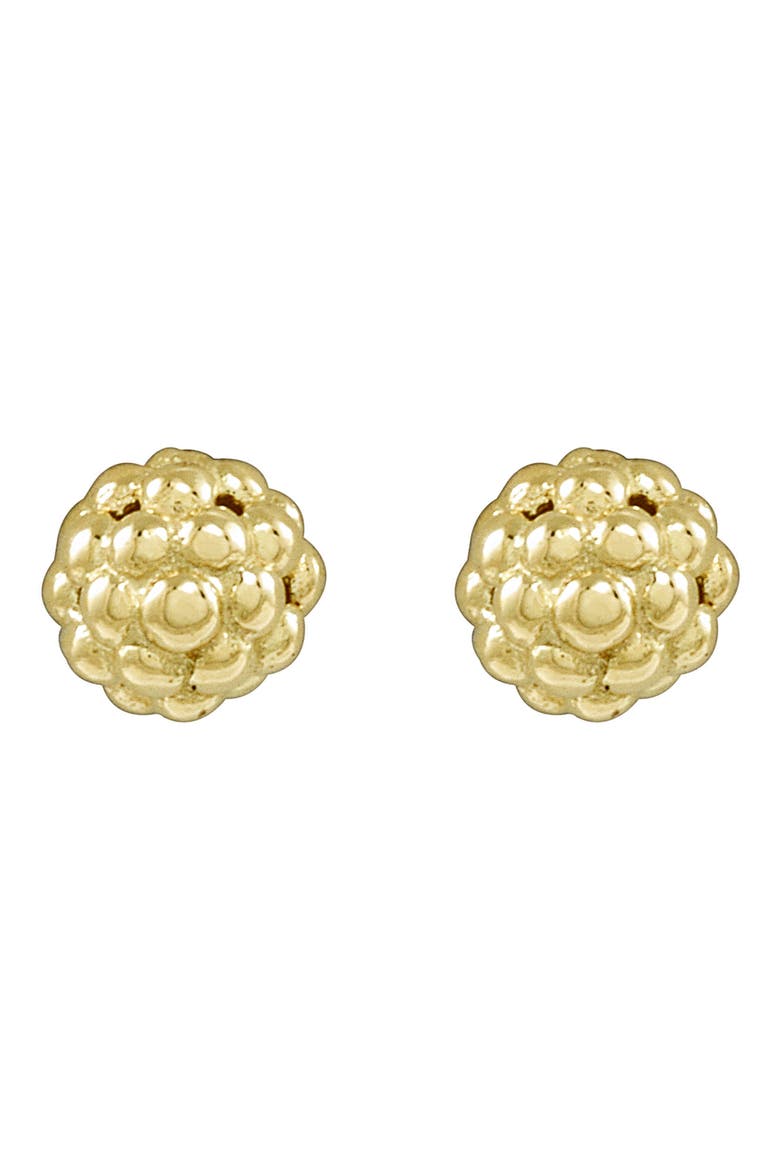 Caviar 18K Gold Stud Earrings, Alternate, color, GOLD