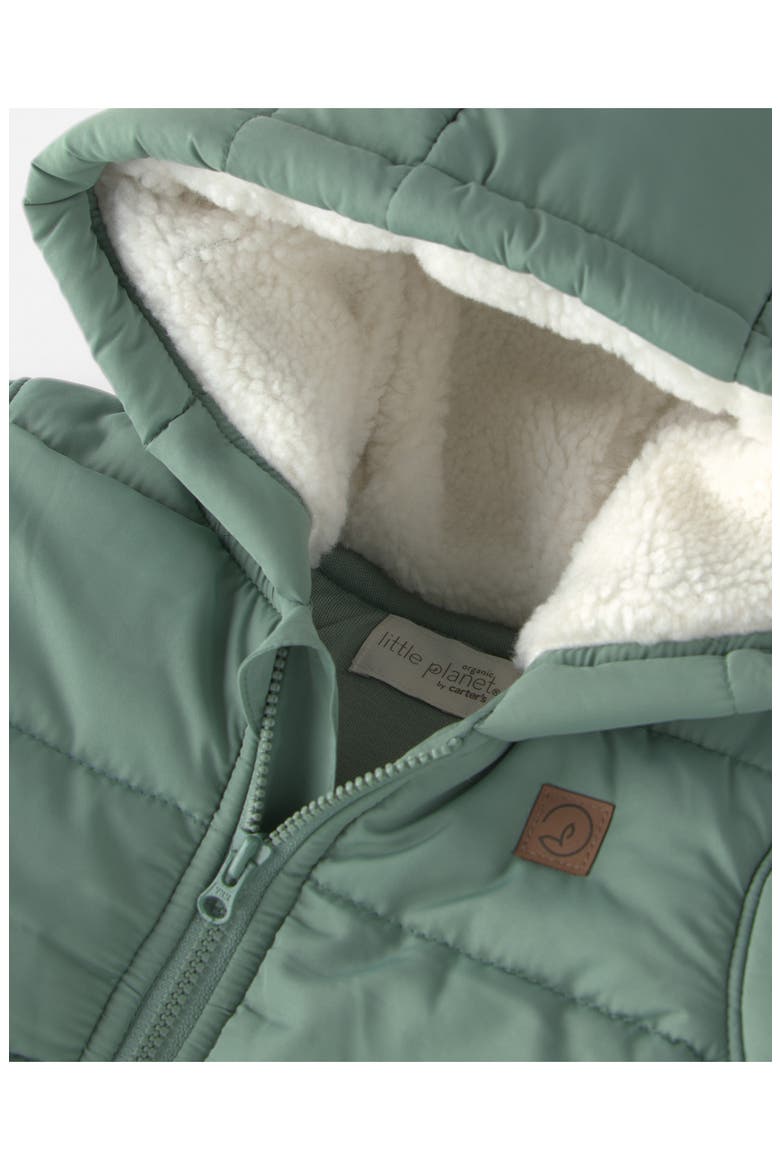 Kids' Fleece Lined Puffer Jacket, Alternate, color, GREEN