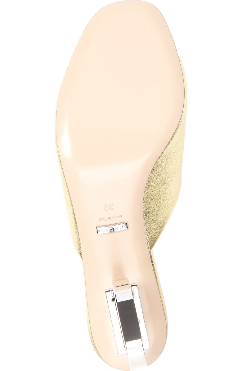 Gucci Bella GG Heel Slide Sandal, Alternate, color, Gold Eggplant