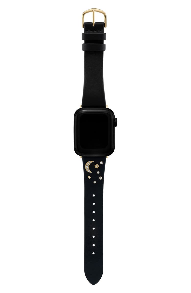 Olivia Burton Celestial Leather 20mm Apple Watch<sup>®</sup> Watchband, Alternate, color, 