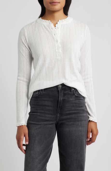 GIBSONLOOK Ava Lace Henley Top