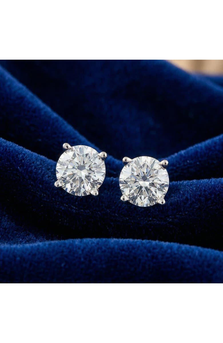 Bliss Diamond 3/4 Ct Diamond Screw Back Studs 14k Gold Lab Grown Eco Friendly, Alternate, color, 14K White Gold