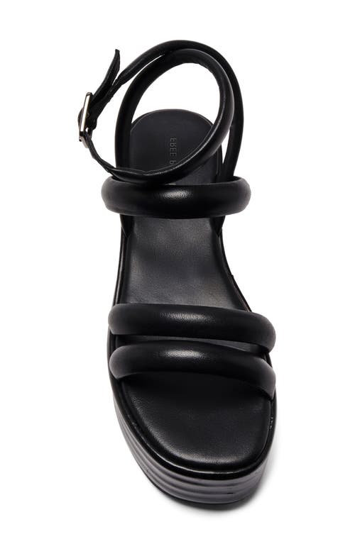 Free People Iris Flatform Sandal In Black Leather