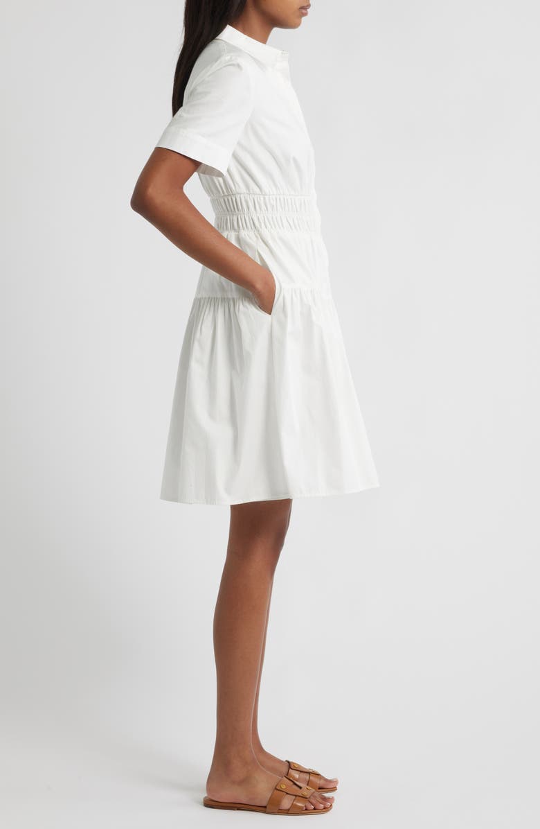 Vince Camuto Smocked Waist Tiered Shirtdress, Alternate, color, 