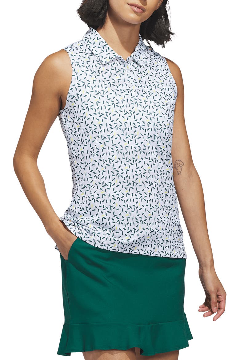 Ultimate All Over Print Sleeveless Polo, Main, color, CGREEN