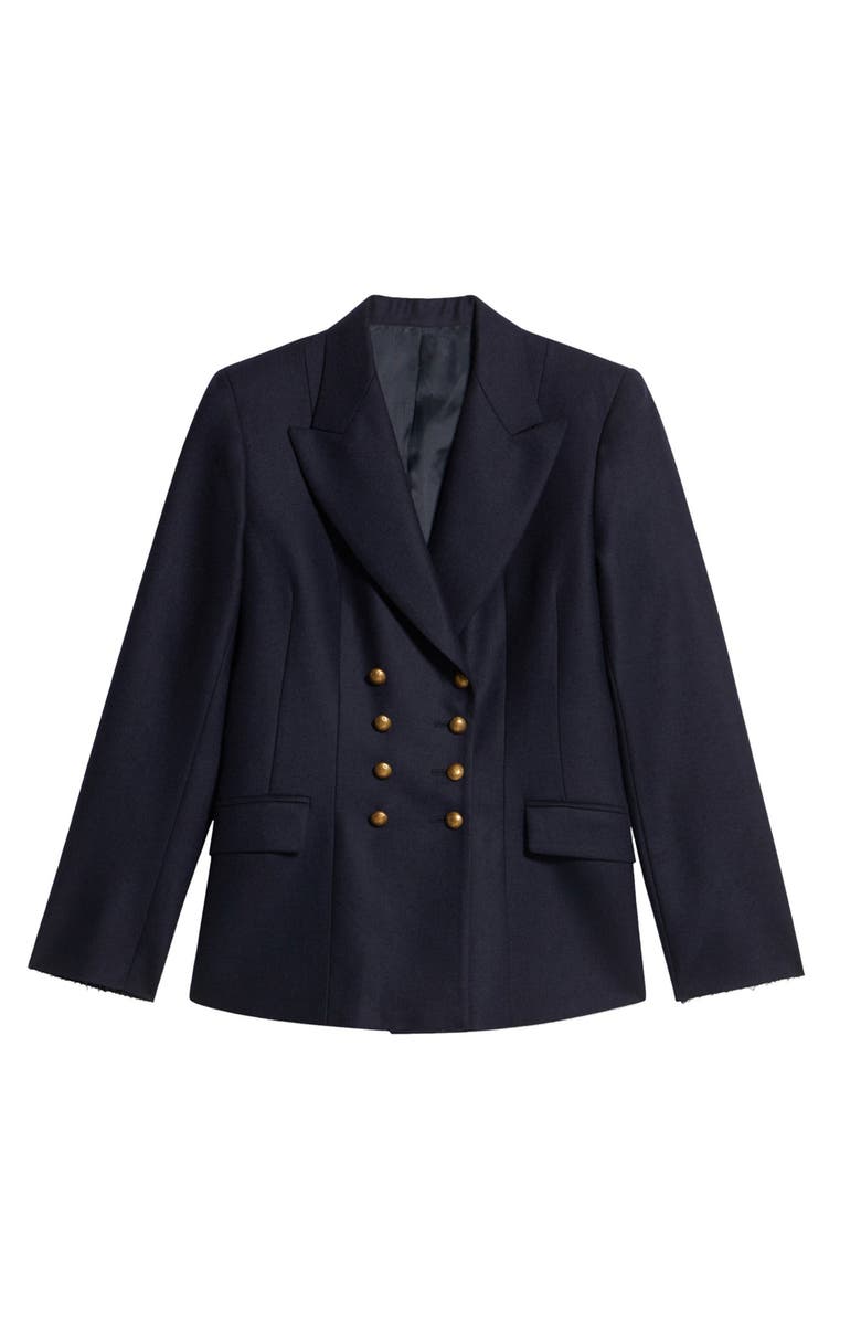 Fortela Laureen Classic Double-Breasted Wool Jacket, Main, color, Blue