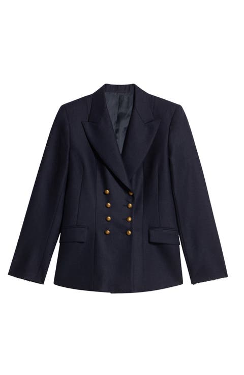 Laureen Classic Double-Breasted Wool Jacket