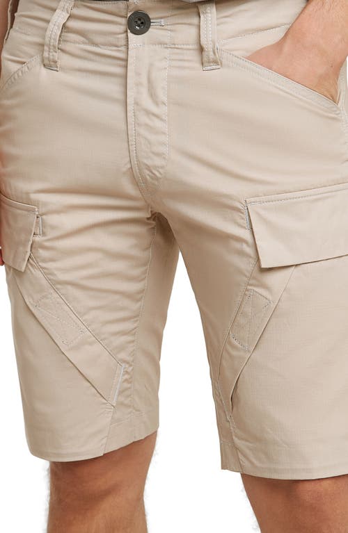 G-star 3d Regular Fit Cotton Blend Cargo Shorts In Neutral