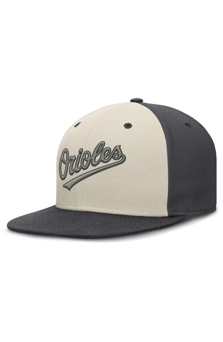 Nike Men's Nike  Cream Baltimore Orioles Dri-FIT True Fitted Hat, Alternate, color, 