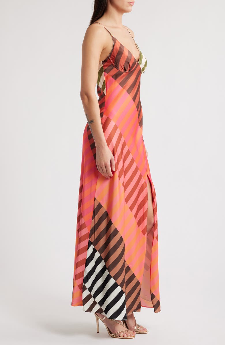 Hutch Emaline Satin Maxi Slipdress, Alternate, color, Multi