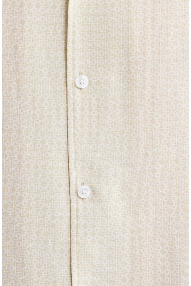 Lars Relaxed Fit Micropattern Camp Shirt, Alternate, color, OPEN BEIGE