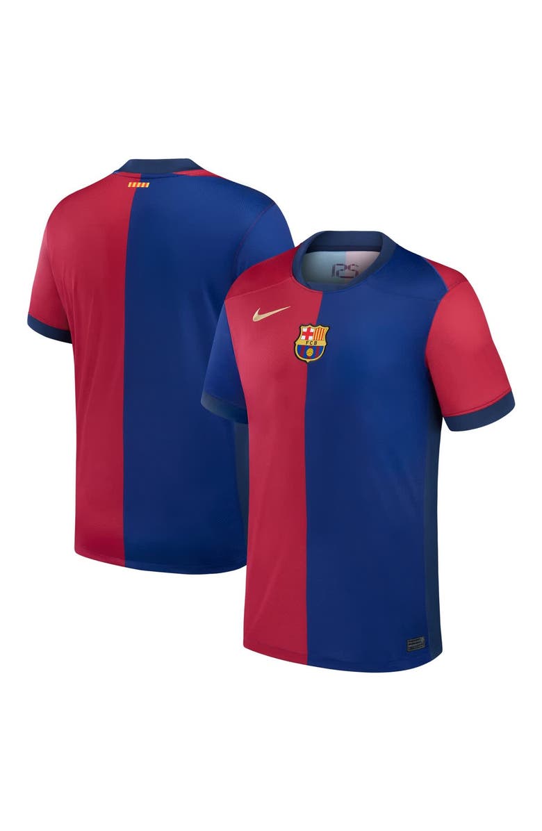 Nike Men's Nike Royal Barcelona 2024/25 Home Replica Jersey, Main, color,