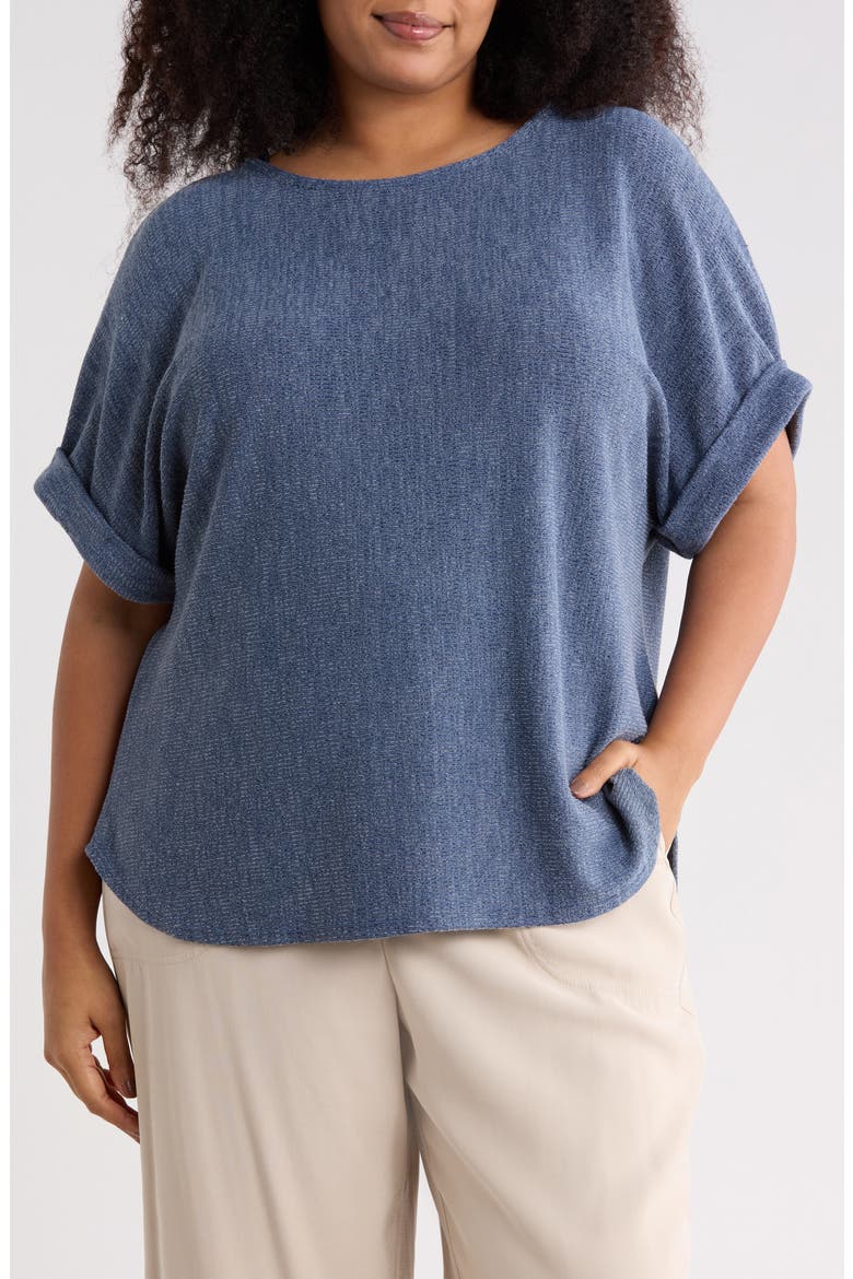 Dolman Short Sleeve Top, Main, color, NEW BLUE