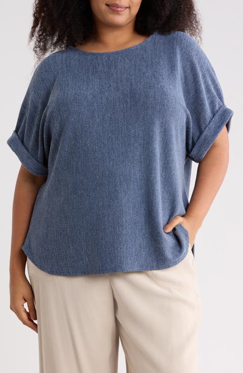 Dolman Short Sleeve Top (Plus)
