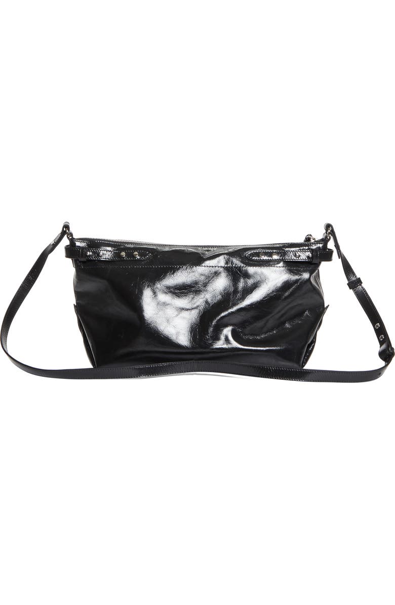 Isabel Marant Winna Leather Crossbody Bag, Alternate, color, Black