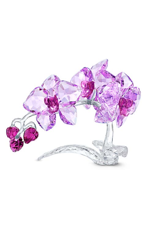 Orchid Flower Crystal Decoration