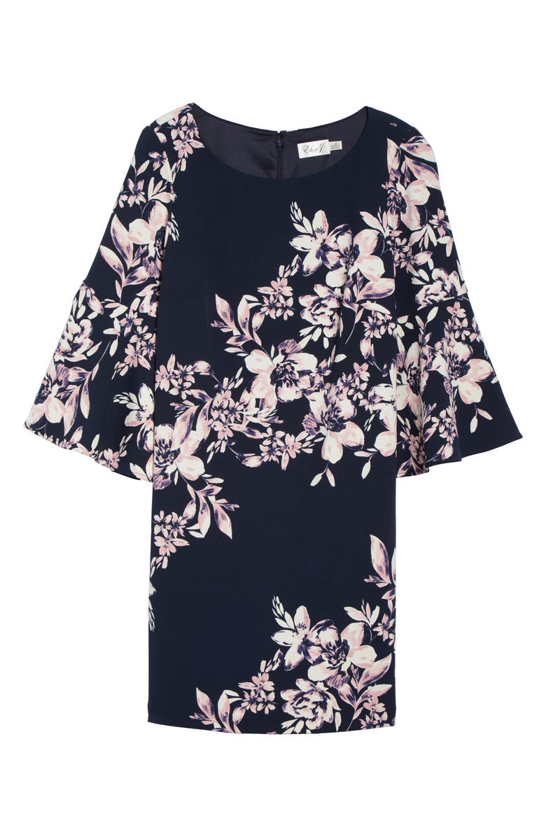 Eliza J Bell Sleeve Shift Dress, Alternate, color, 