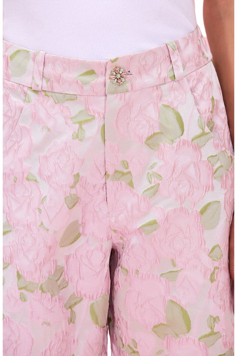 Garden Jacquard Pants, Alternate, color, PINK