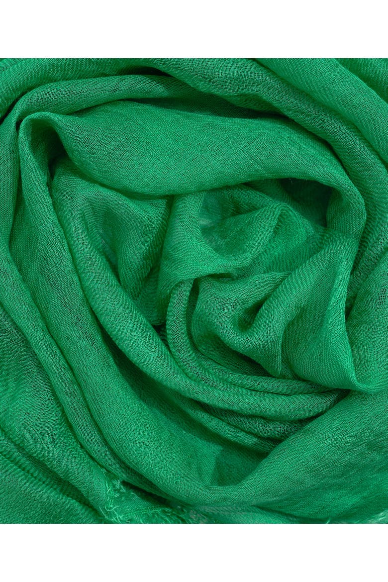 Essential Modal-Silk Blend Crinkle Wrap, Alternate, color, Leaf Green