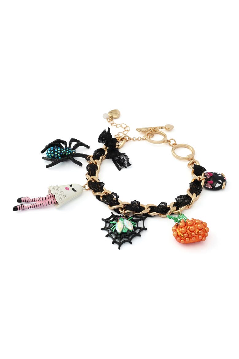 Halloween Charm Toggle Bracelet, Alternate, color, GOLD/ MULTI