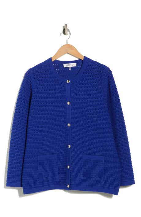 KASPER Textured Stitch Cardigan