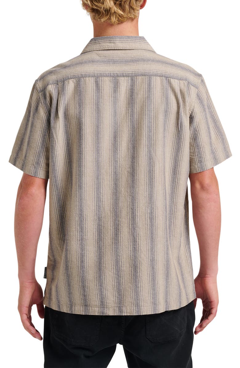 Quiksilver Oxford Stripe Cotton Button-Up Shirt, Alternate, color, Fallen Rock