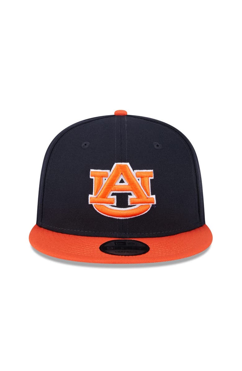 New Era Men's New Era Navy Auburn Tigers Two-Tone 9FIFTY Snapback Hat, Alternate, color, Navy