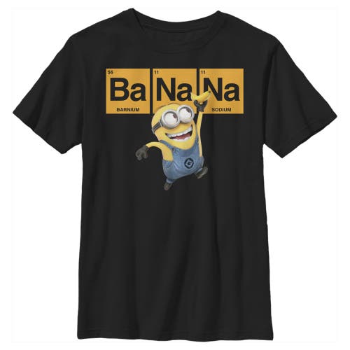 Boy's Despicable Me Minions Elements  Graphic T-Shirt in Black  product