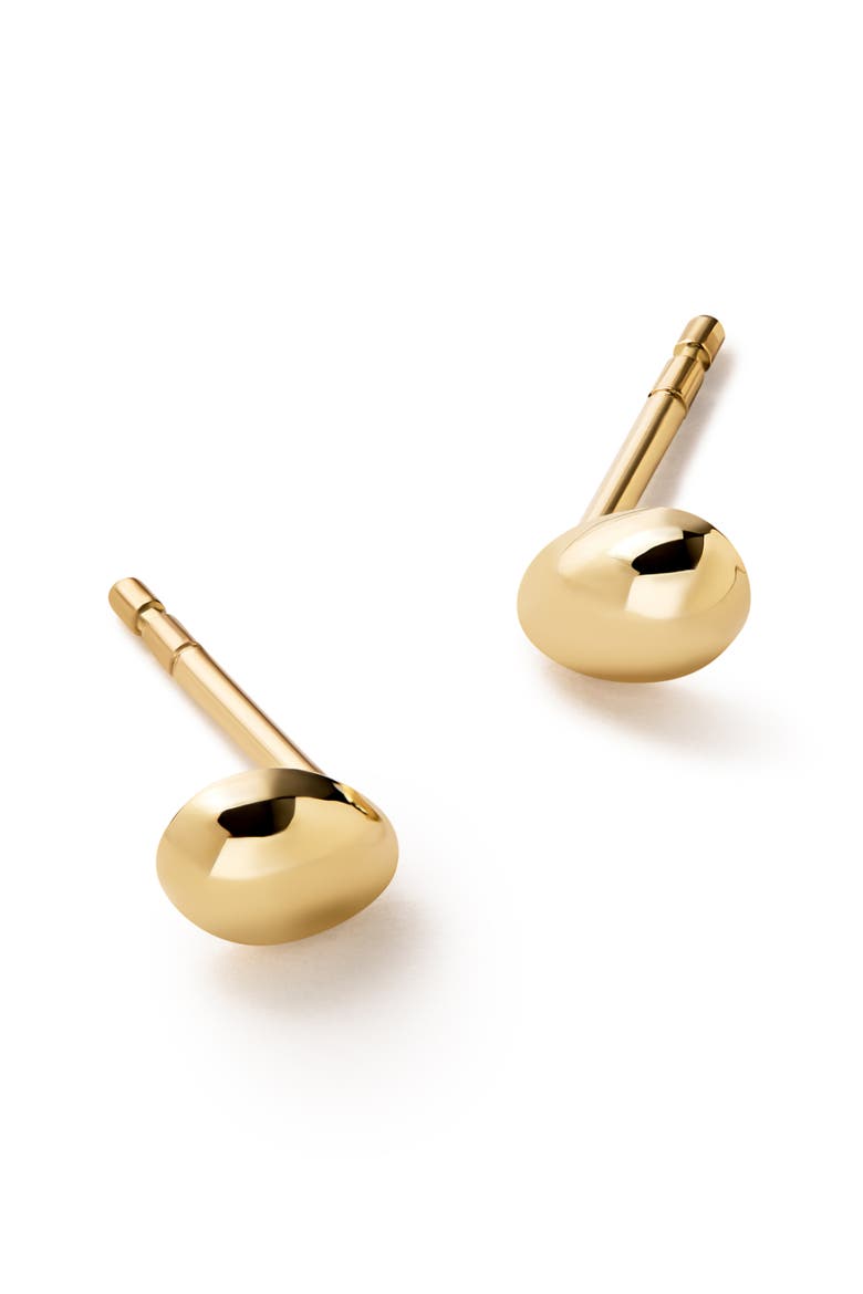Gold Stud Earrings - Gold Mini Teardrop Studs, Alternate, color, Gold